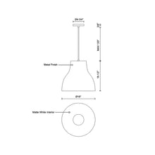 Load image into Gallery viewer, Cradle Pendant Light - line drawing.