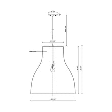 Load image into Gallery viewer, Cradle Pendant Light - line drawing.