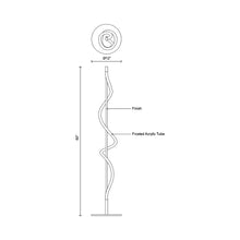 Load image into Gallery viewer, Cursive LED Floor Lamp - line drawing.