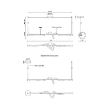 Load image into Gallery viewer, Cursive LED Linear Pendant Light - line drawing.