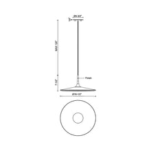 Load image into Gallery viewer, Disc LED Pendant Light - line drawing.