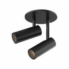 Load image into Gallery viewer, Downey LED Semi Flush Ceiling Light in Small/Double/5.75-Inch/Black.
