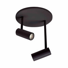 Load image into Gallery viewer, Downey LED Semi Flush Ceiling Light in Large/Double/5.75-Inch/Black.