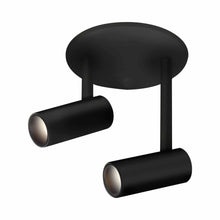 Load image into Gallery viewer, Downey LED Semi Flush Ceiling Light in Large/Double/6.25-Inch/Black.