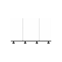 Load image into Gallery viewer, Dune LED Linear Pendant Light in 4-Cone/Black.