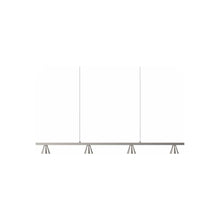 Load image into Gallery viewer, Dune LED Linear Pendant Light in 4-Cone/Brushed Nickel.