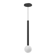 Load image into Gallery viewer, Elixir LED Pendant Light in Opal Glass/Black.