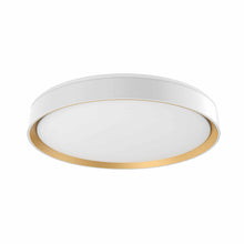 Load image into Gallery viewer, Essex LED Flush Mount Ceiling Light in White/Gold (Large).