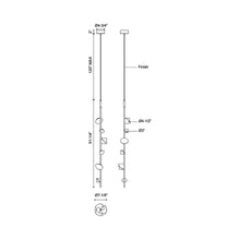 Load image into Gallery viewer, Geode LED Pendant Light - line drawing.