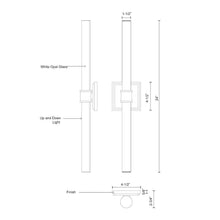 Load image into Gallery viewer, Rona LED Vanity Light - line drawing.