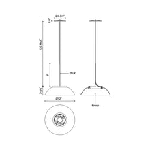 Load image into Gallery viewer, Magellan LED Pendant Light - line drawing.