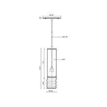 Load image into Gallery viewer, Milca Pendant Light - line drawing.