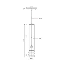 Load image into Gallery viewer, Milca Pendant Light - line drawing.