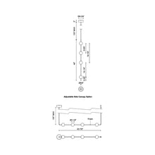 Load image into Gallery viewer, Misaki LED Pendant Light - line drawing.