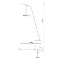 Load image into Gallery viewer, Miter LED Floor Lamp - line drawing.