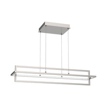 Load image into Gallery viewer, Mondrian Double LED Linear Pendant Light in Small/Brushed Nickel.
