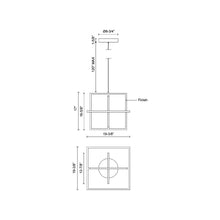 Load image into Gallery viewer, Mondrian LED Pendant Light - line drawing.