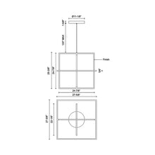 Load image into Gallery viewer, Mondrian LED Pendant Light - line drawing.