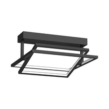 Load image into Gallery viewer, Mondrian LED Semi Flush Mount Ceiling Light in Large/Square/Black.
