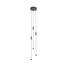 Load image into Gallery viewer, Motif 3-Light LED Pendant Light in Black (Medium).