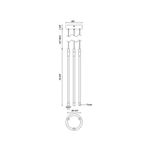 Load image into Gallery viewer, Motif 3-Light LED Pendant Light - line drawing.