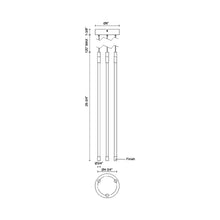 Load image into Gallery viewer, Motif 3-Light LED Pendant Light - line drawing.