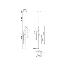 Load image into Gallery viewer, Motif LED Branch Pendant Light - line drawing.