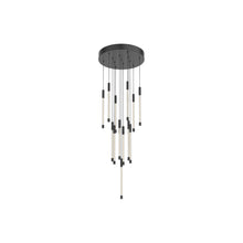 Load image into Gallery viewer, Motif Round LED Pendant Light in Black (Small).