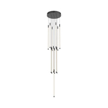 Load image into Gallery viewer, Motif Round LED Pendant Light in Black (Large).