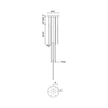 Load image into Gallery viewer, Motif Round LED Pendant Light - line drawing.