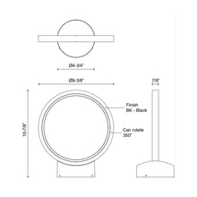 Load image into Gallery viewer, Parc LED Path Light - line drawing.