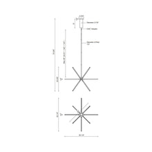 Load image into Gallery viewer, Sirius LED Chandelier - line drawing.