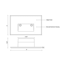 Load image into Gallery viewer, Sonic Recessed LED Step / Wall Light - line drawing.