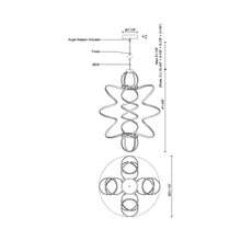 Load image into Gallery viewer, Synergy Vertical LED Pendant Light - line drawing.