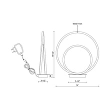 Load image into Gallery viewer, Twist LED Table Lamp - line drawing.