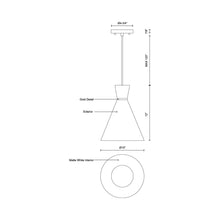 Load image into Gallery viewer, Vanderbilt Pendant Light - line drawing.