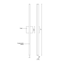 Load image into Gallery viewer, Vega Thin LED Wall Light - line drawing.