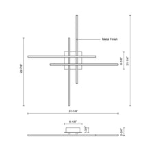 Load image into Gallery viewer, Vega Minor LED Flush Mount Ceiling Light - line drawing.