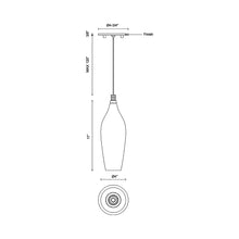 Load image into Gallery viewer, Victoria LED Pendant Light - line drawing.