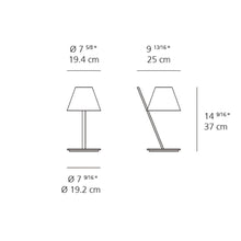 Load image into Gallery viewer, La Petite Table Lamp - line drawing.