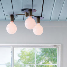 Load image into Gallery viewer, Bobbie Flush Mount Ceiling Light in living room.
