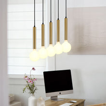 Load image into Gallery viewer, Bobbie Linear Pendant Light in office.