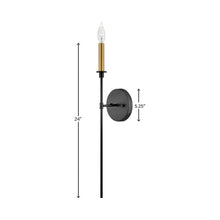 Load image into Gallery viewer, Hux Wall Light - line drawing.