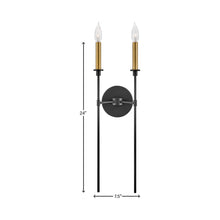 Load image into Gallery viewer, Hux Wall Light - line drawing.