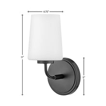 Load image into Gallery viewer, Kline Bath Wall Light - line drawing.