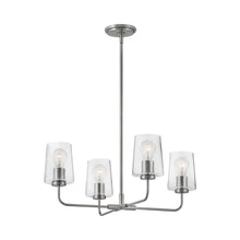 Load image into Gallery viewer, Kline Chandelier in Brushed Nickel.