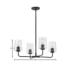 Load image into Gallery viewer, Kline Chandelier - line drawing.