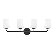 Load image into Gallery viewer, Kline Vanity Wall Light in Black (4-Light).