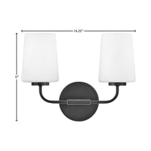 Load image into Gallery viewer, Kline Vanity Wall Light - line drawing.