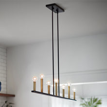 Load image into Gallery viewer, Lazlo Linear Pendant Light in Detail.